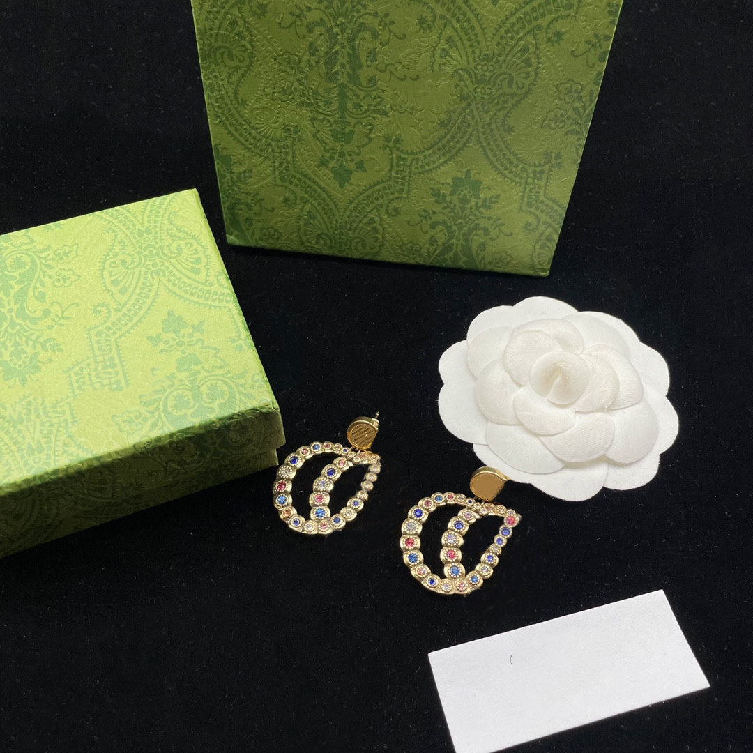 

Letter designer charm earrings for Woman Gift S925 Silver Needle earrings Fashion Jewelry Supply