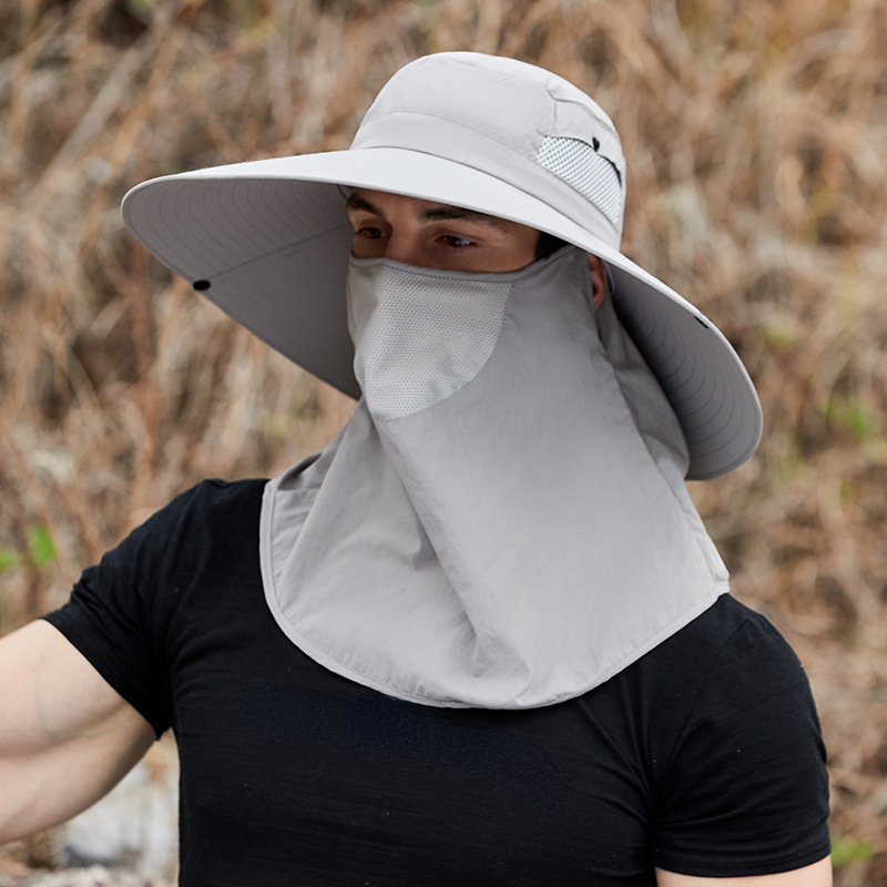 

Wide Brim Hats Bucket Hats Summer Removable Face Neck Protection Breatha Climbing Hats Wide Brim Hat Men Outdoor Anti-UV Fishing Hat Multifunctional Panama 230227, Khaki hat