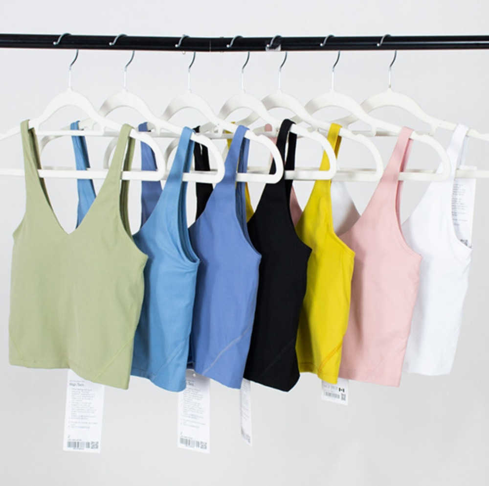 

lululemens Classic Popular Fitness Bra Butter Soft Women Sport Tank Gym Crop Yoga Vest Beauty Back Shockproof With Removable Chest Pad Motion current 29ss, 0004