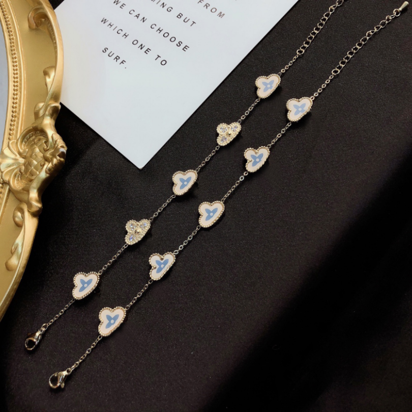 

Luxury Designer Bracelet for Women 18K Gold Link Chains Stamp Fashion Bracelets Men Womens Love Stainless Steel Charm Couple H Bracelets Designers Womens Mens Brand