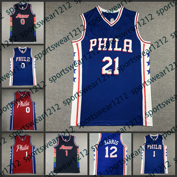 

Joel Embiid 1 Harden Harris Maxey 2022 Basketball Jerseys, Gold