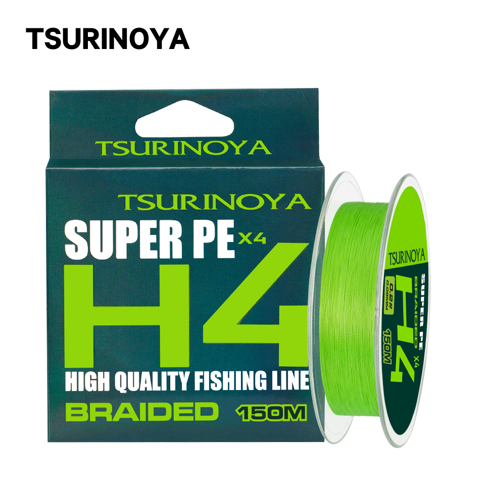 

Braid Line TSURINOYA 4 Weaves PE Fishing Line H4 48lb 150m Light Game Trout Game Long Casting 4 Strand Braided Smooth Multifilament Line 230227