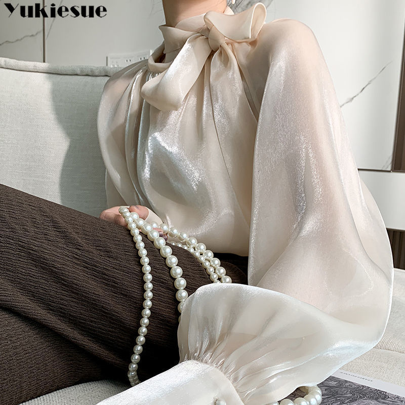 

Women' Blouses Shirts Elegant summer shirts blouses casual woman tops top women White blusas long sleeve 230227, 3356 beige