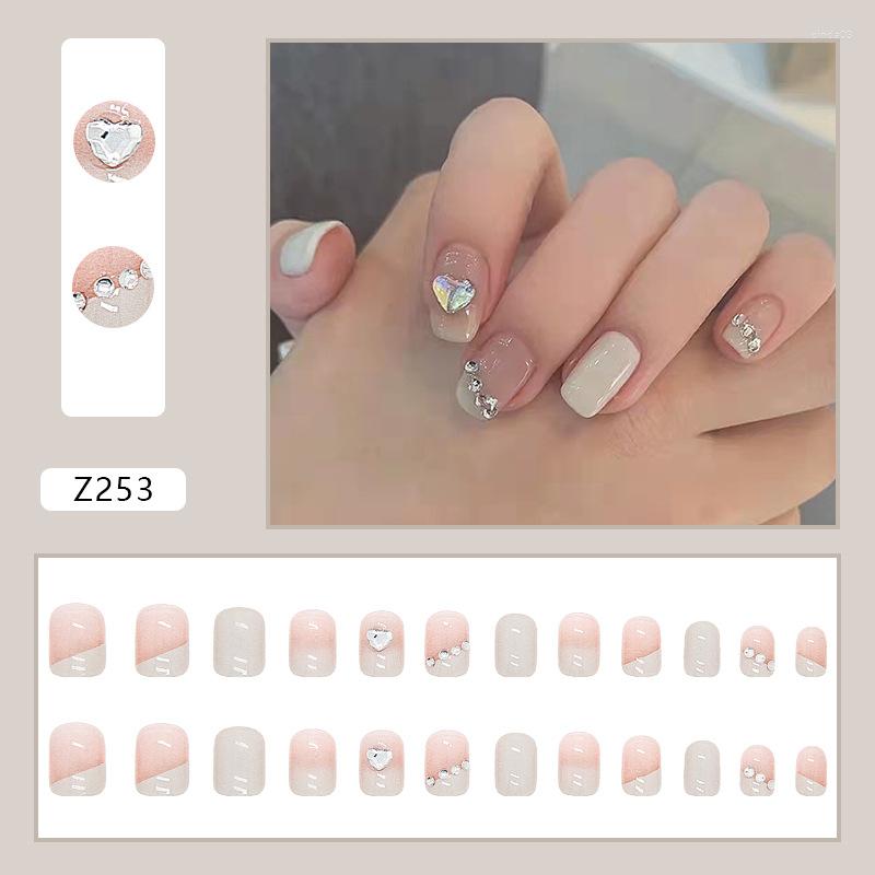 

False Nails 24 Pieces Of Shiny Removable Pattern Wearable Nail Tips Manicure Tools, Z270