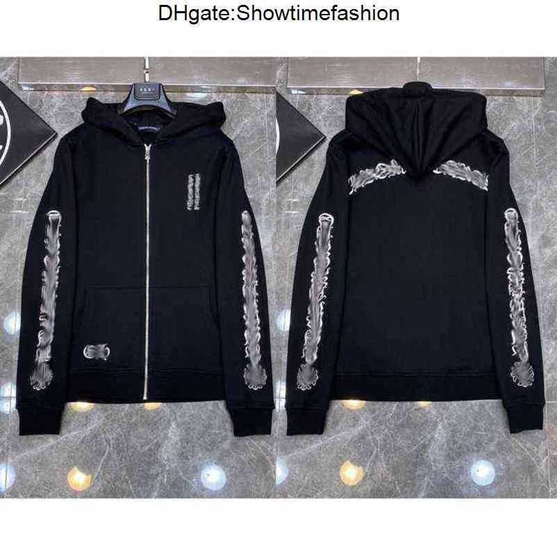 

3A Classic Mens Zipper Ch Hoodies Designer Horseshoe Sanskrit Cross Print Pullover Heart Hoody Sweatshirts Sweater Luxury Woman Jackts Fate SN6L