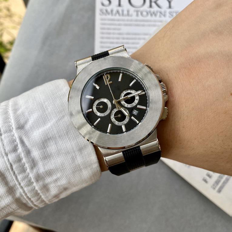 

Men's quartz battery watch 44MM rubber strap sapphire waterproof casual classic fashion watch montre de luxe watch