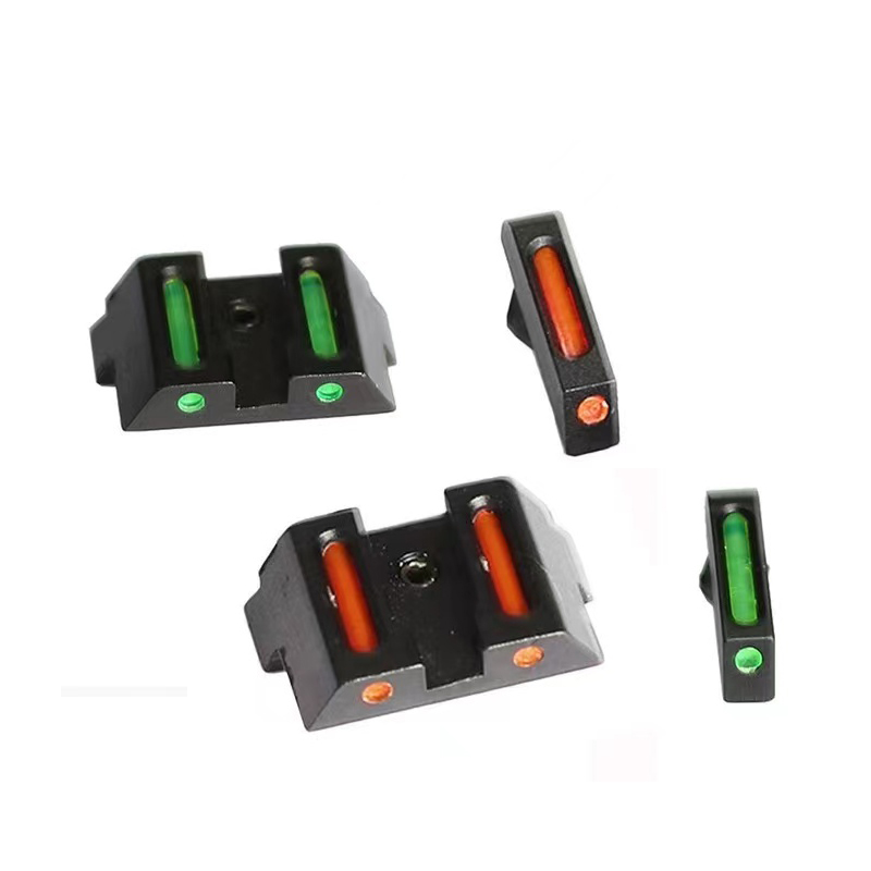 

Tactical Accessories Glock Sight Glock Optical Fiber Front And Rear Machine Sighting For Glock 17, 17L, 19, 22, 23, 24, 26, 27, 33, 34, 35, 38 and 39 Stainless Steel Sight