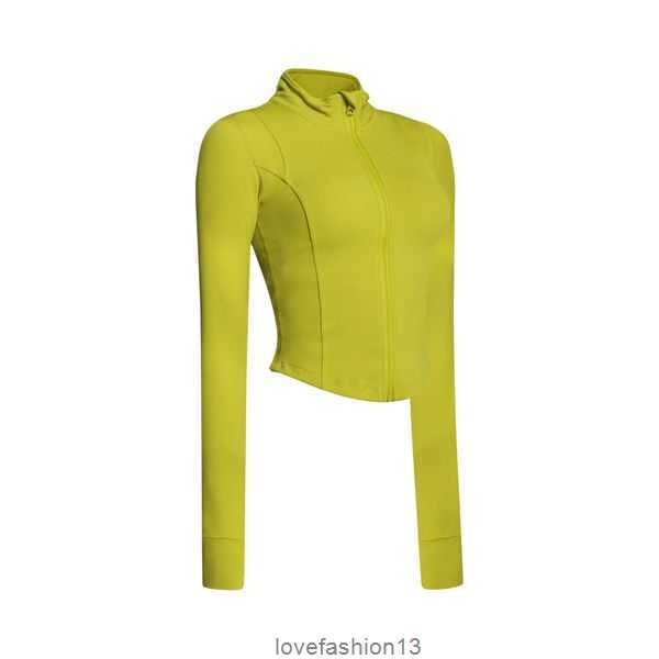 2023 Designer Alos Autumn and Winter New Yoga Women's Standing Collar Sports Jacket Slimming Quick-drying Fitness Suit Slim Long Sleeve K1gb