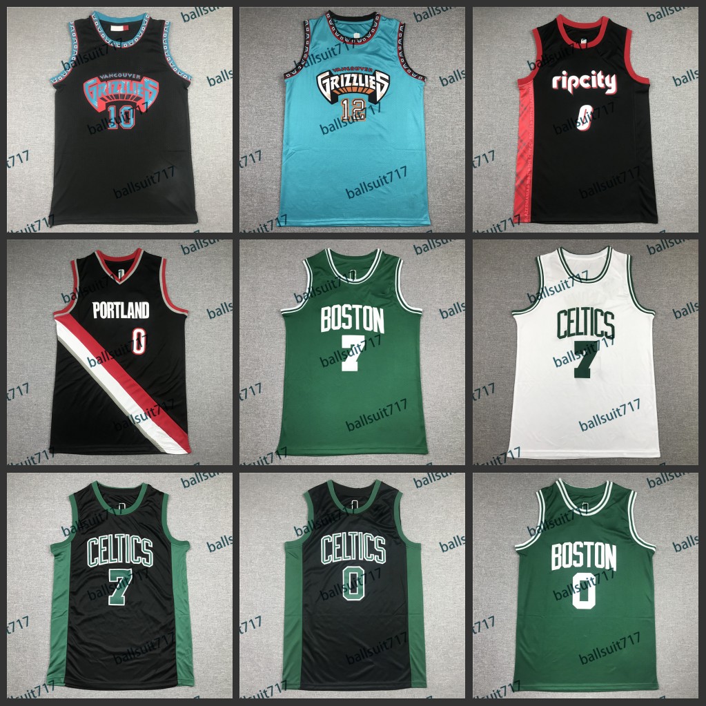 

12 Ja Morant 2022 new basketball jersey Damian Lillard Jayson Tatum 0 0, Black