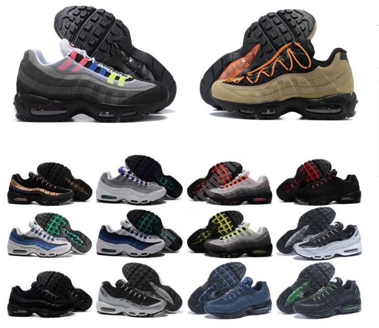 

OG 95 95s running shoes snaker Outdoor Sneakers Triple Black White Neon Midnight Navy Solar Red Glass Blue Smoke Grey airmaxs designer