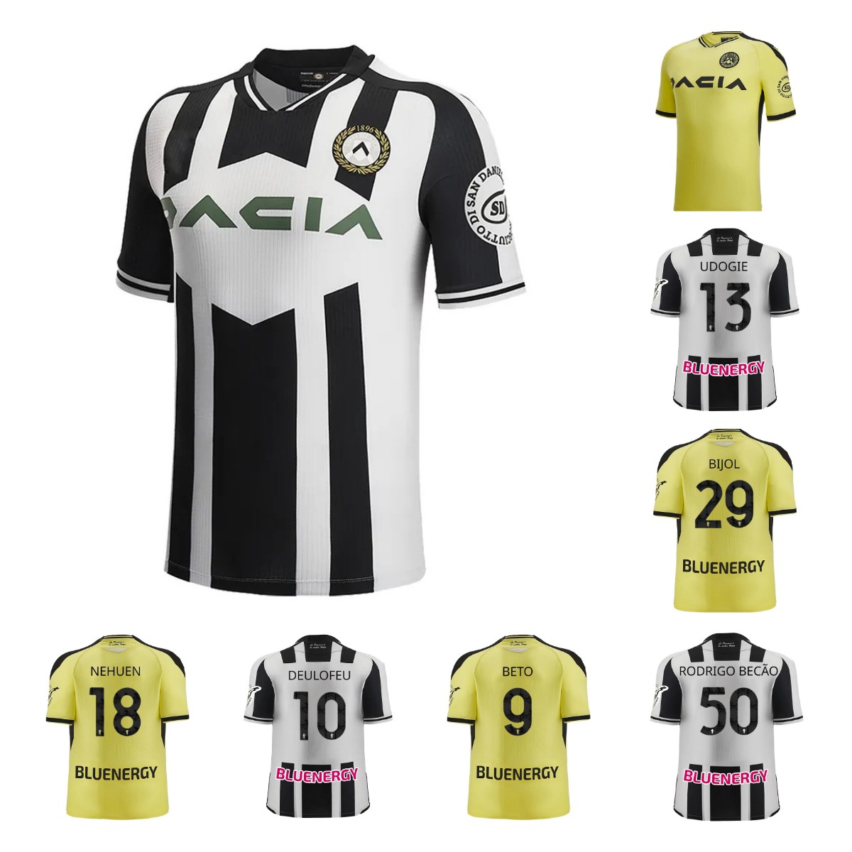 

22 23 Udinese Calcio Mens Soccer Jerseys BETO DEULOFEU BIJOL PEREYRA WALACE NESTOROVSKI UDOGIE NEHUEN Football Shirt SAMIR OKAKA DEULOFEU WALACE MOLINA Uniform