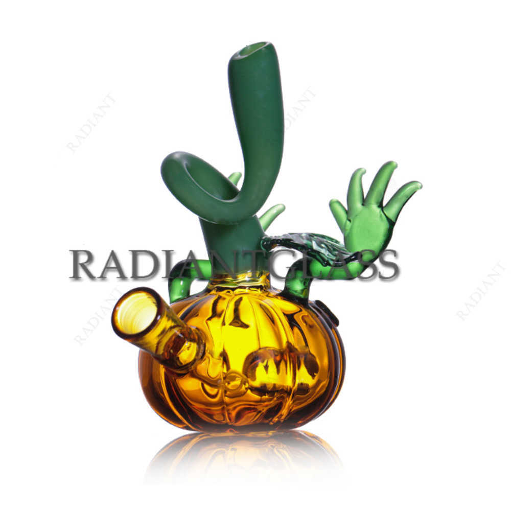 

Hookah Halloween Pumpkin Glass Bong Spooky Diffused Percolator for Dry Herb Smoking Dab Rig Water Pipes Bongs