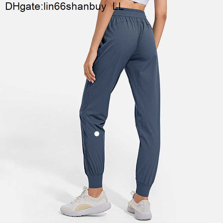 

LL Women Jogging Yoga Ninth Pants Pocket Fitness Soft High Waist Hip Lift Elastic Casual Drawstring Legs Sweatpants K4PN, #4 black