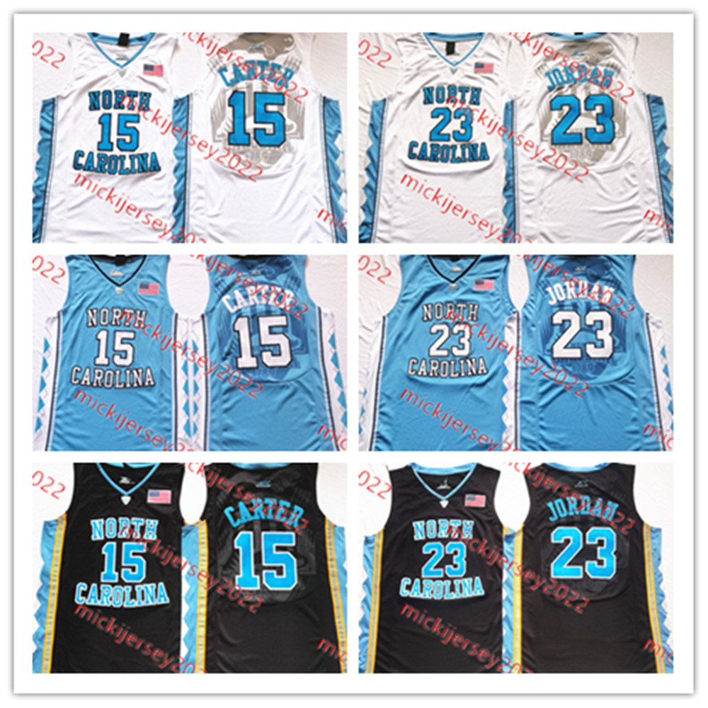 

Mens Stitched North Carolina Tar Heels Basketball Jersey 15 Vince Carter 23 M. Jordon North Carolina Jerseys -3XL