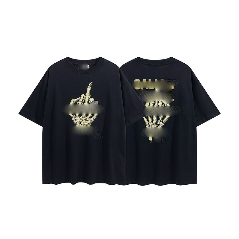 

GAL LAVIN mens designer t shirt Casual Man Womens Tees hand-painted Street skull letters loose short-sleeved round neck clothes European size S-XL, 1apricot