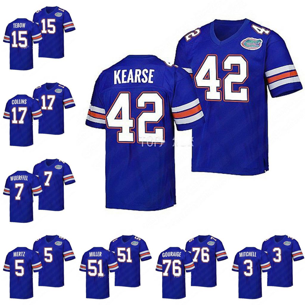 

Gators Vintage Florida #5 Graham Mertz Jerseys Football Jersey Men's Treyaun Webb Tim Tebow Trey Dean III Danny Wuerffel Ventrell M, As