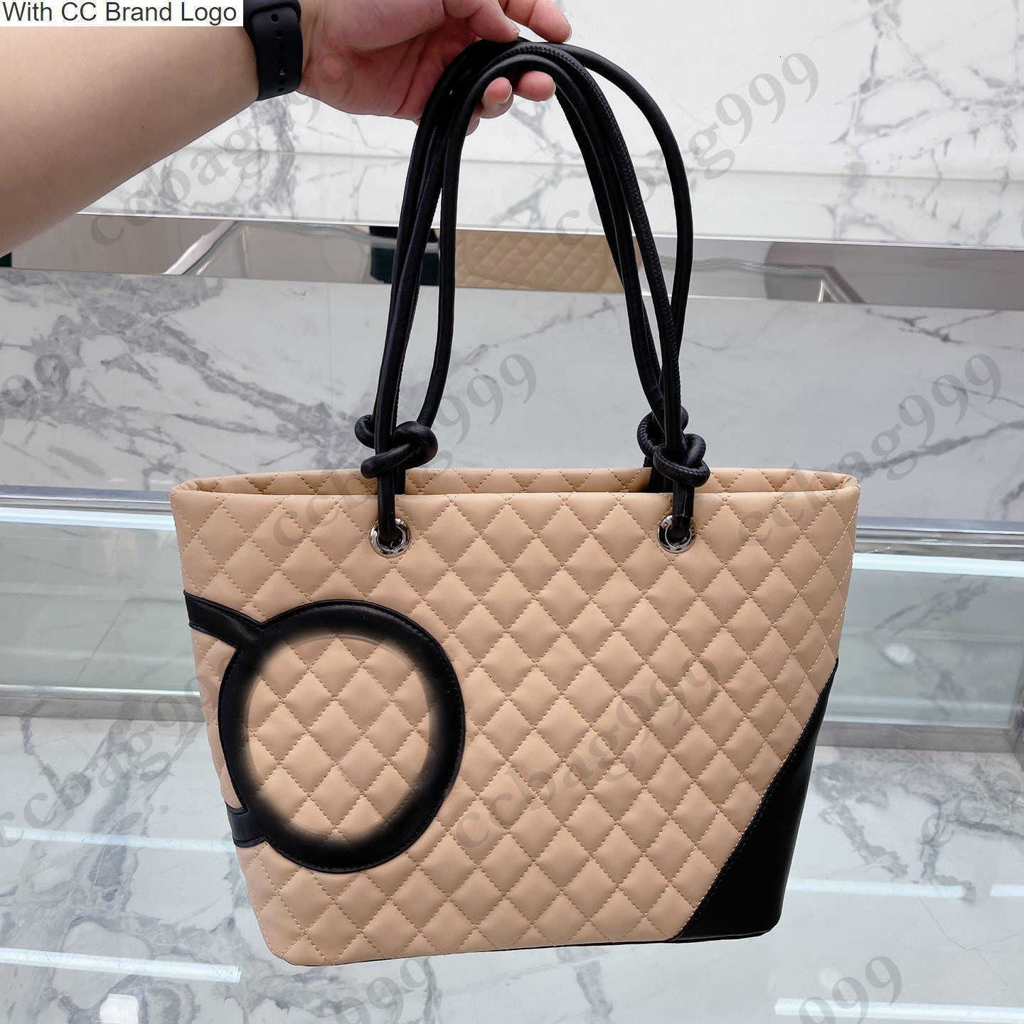 

CC Brand Totes Vintage Kangpeng Shopping Totes Bag Lambskin Maxi Handbags Classic Quilted Matelasse Embroidery Top Handle Designer Womens Outdoor Large Capacity, Black with black