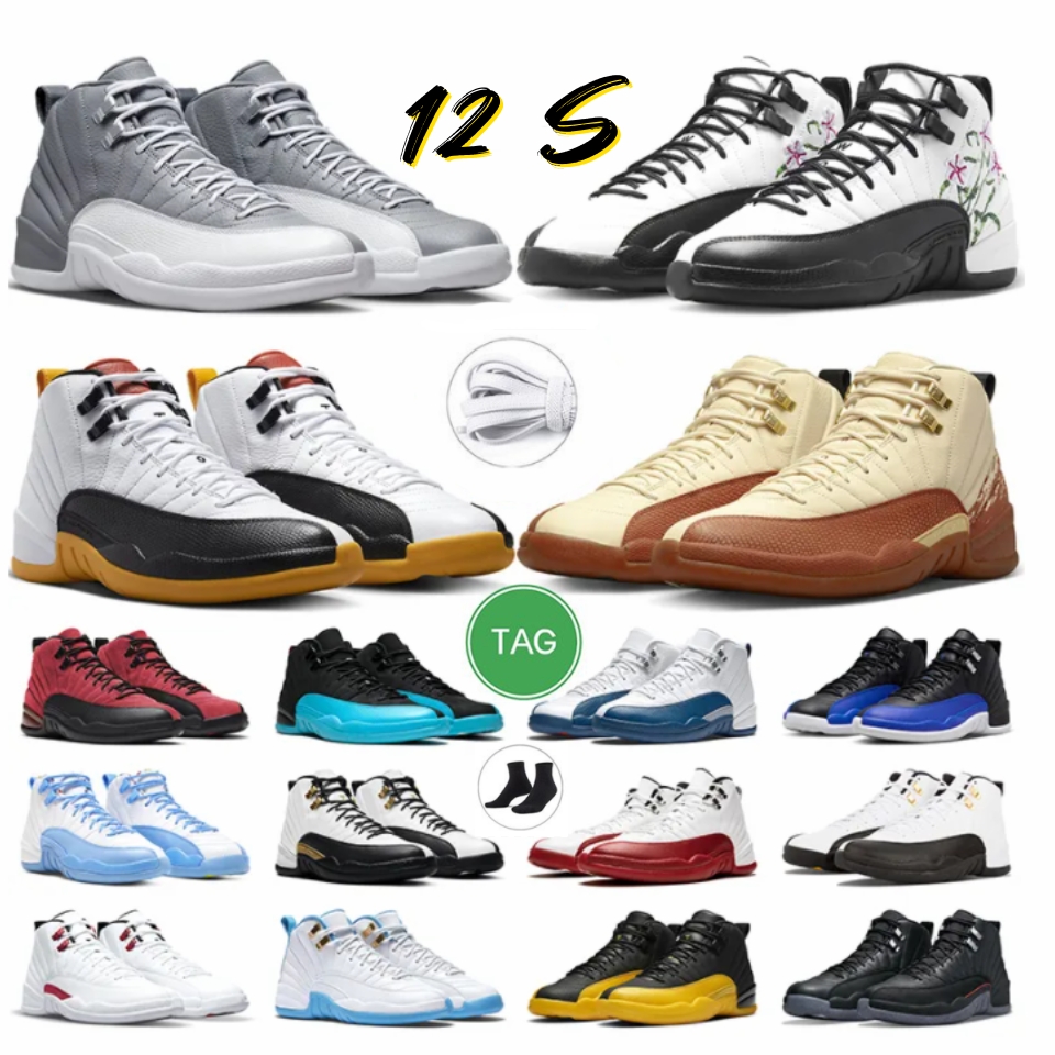 

New 12S 12 Basketball Shoes Twist Grind Flu Game University Gold Gamma Racer Blue Dark Concord Royalty Indigo Game Royal Taxi French Triple Black Men Sneaker trainers, 28