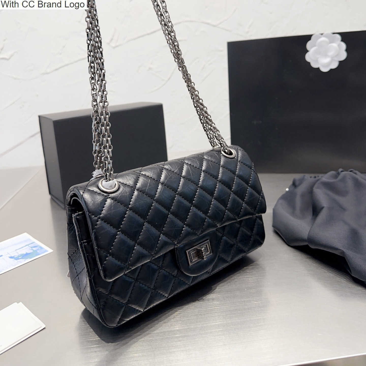 

CC Brand Cross Body Womens Classic 2.55 Calfskin Double Flap Bags Designer Luxuries Multi Pochette Quilted Handbags Vintage Matelasse Gold Silver Chain Shoulder, Box