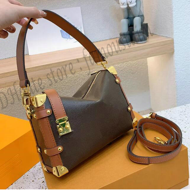 

Designer Mulheres monogramas Bolsa de caixa impressa Luxuris Designers Bolsas France Paris Marca Lvs Imprimir Canvas Tronco Bola de ombro Lady Lady Caso, 01