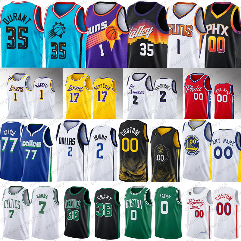 

Durant 35 Basketball Jerseys Luka Doncic Kyrie Irving Basketballs Jersey Dirk Nowitzki Maverick City 77 11 Blue Black Edition 77 Doncic 2 Anthony 3 Davis 6, 14
