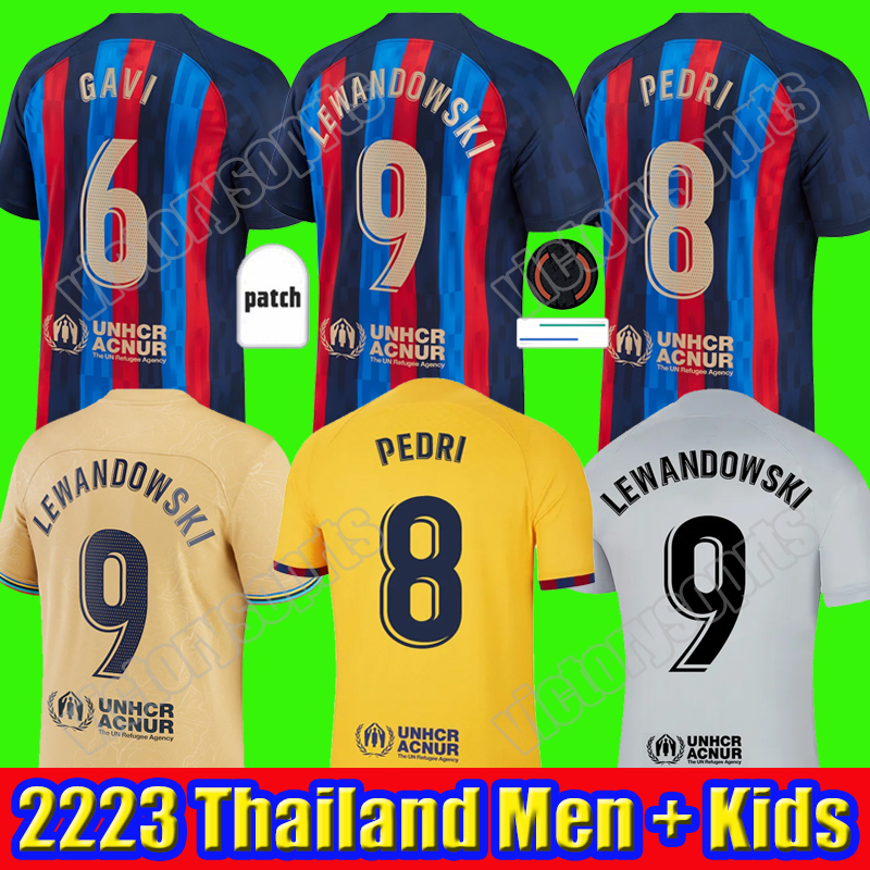 

22 23 Camisetas de football soccer jerseys PEDRI LEWANDOWSKI GAVI 2022 2023 FC ANSU FATI FERRAN RAPHINHA barcelona DEST football shirt men barca kit kids equipments, 2223 4th + uel