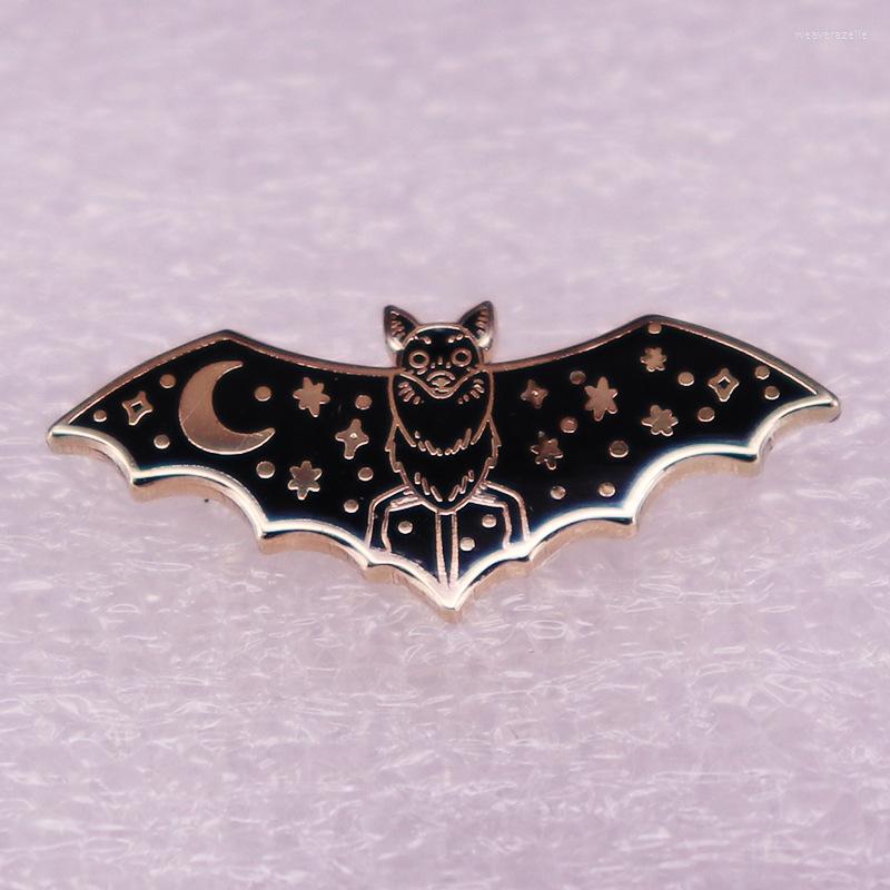 

Brooches XM-funny Weird Goth Blood-sucking Bat Brooch Personality Accessories Backpack Badge Hat