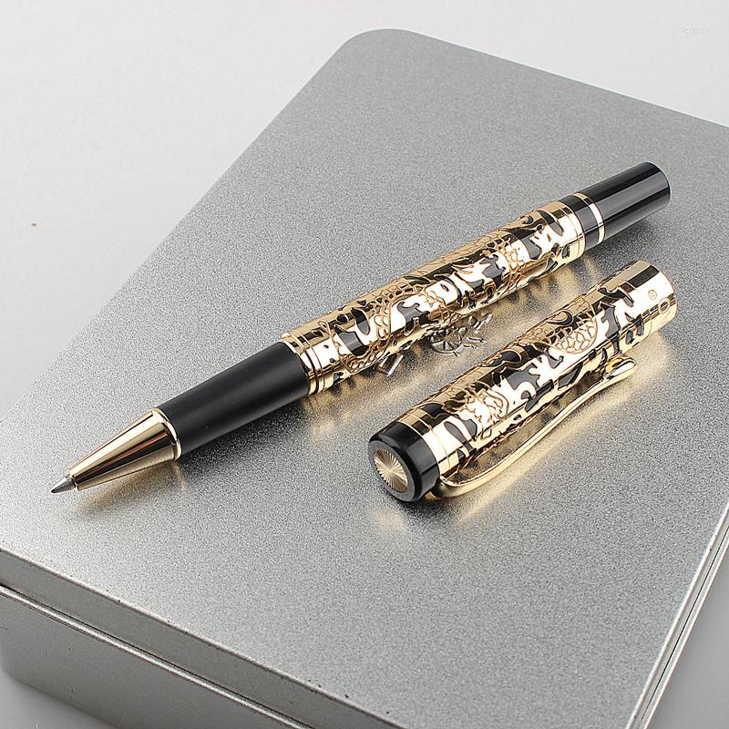 

Jinhao 5000 Vintage Metal Rollerball Pen Beautiful Dragon Texture Carving 0.7MM Ink For Office Business Cute Gel Pens