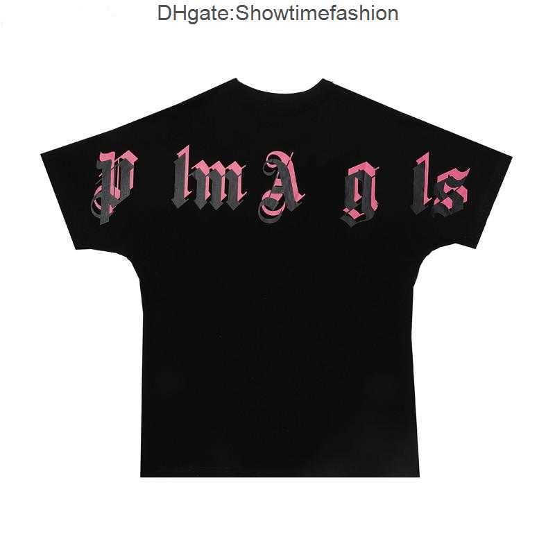 

Men's T-Shirts Chao brand Angel letter direct spray printing short sleeve T-shirt palm tree net red youth spring and summer QQZZ