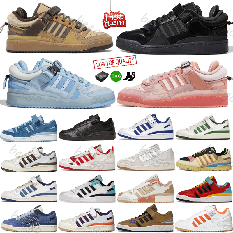 

with box Forum 84 Low Running Shoes Bad Bunny White Gum Bright Blue Black Orbit Grey Green Pink True Orange Strap Taupe Oxide Cinder Designer Sneakers Trainer, #32