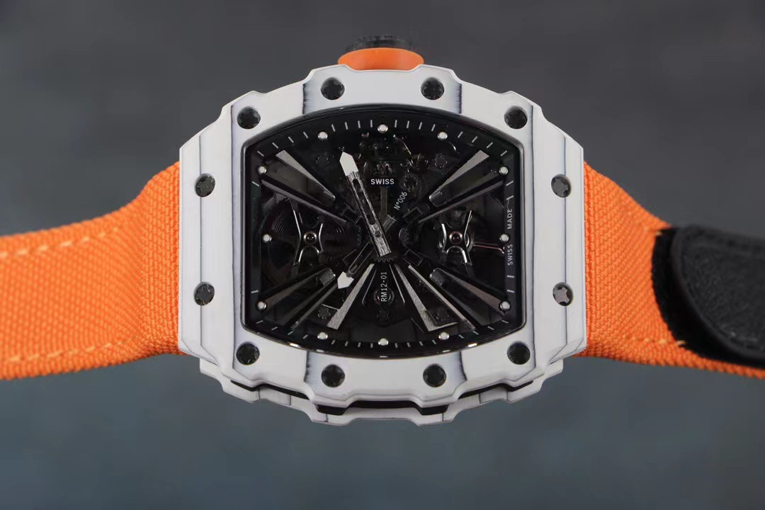 

ZY produced RM12-01 Tourbillon watch size 51x42x15mm Manual chain movement hollow-out case structure follows the three-way principle sapphire mirror, As shown