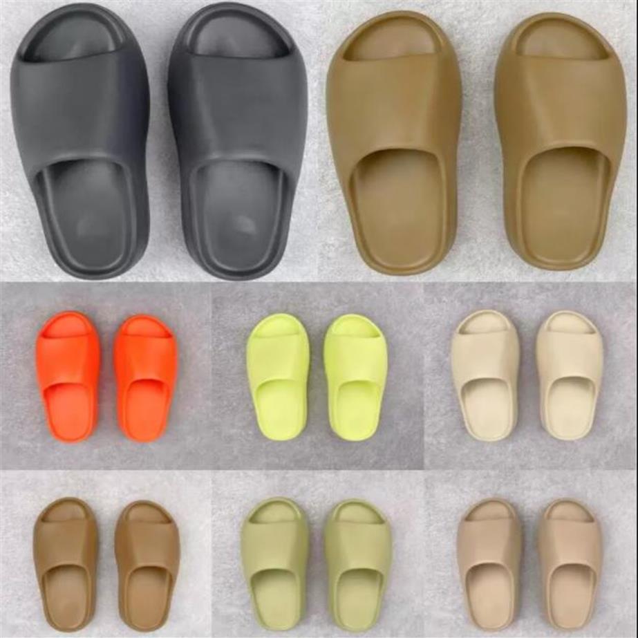 

2022 Designer Sandals Men Woman Sandal Black White Resin Pure Ochre Pattern Bone Slippers Foam Mens Womens Slide Slipper Slides Sl248A, 14#