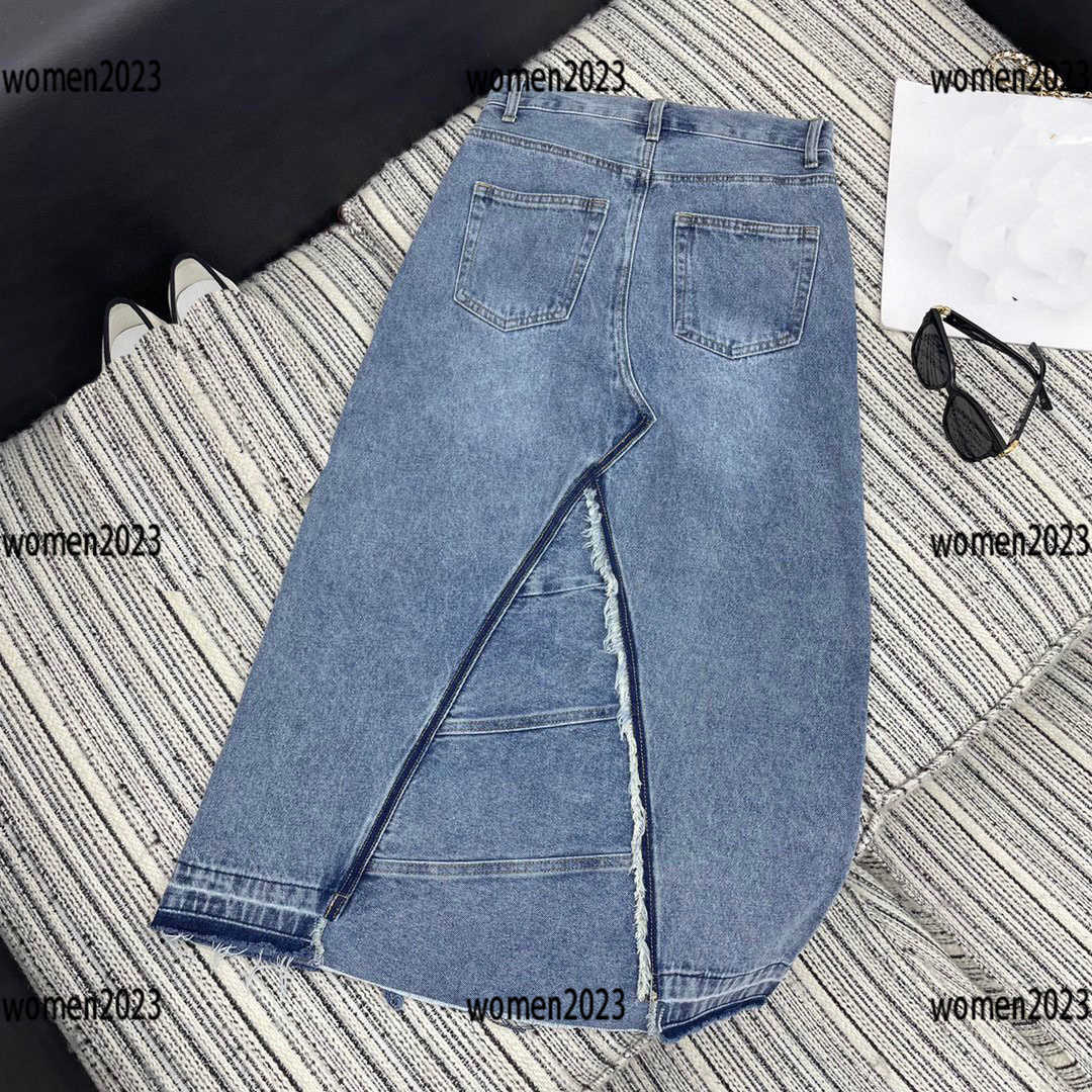 

women skirt lady dress Size -L Fashion split denim skirt product Summer New Arrivals elegant Feb28, Multi
