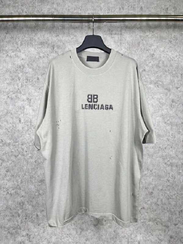 

designer Designer Letter Printed T Shirts Fashion High Street Short Sleeves Summer Casual T-Shirt Breathable Men Crew Neck XUEI, Gray