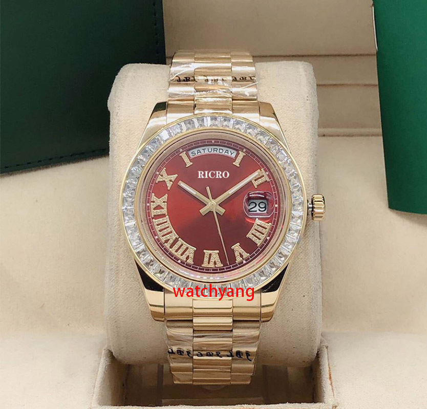 

Designer men's watch 41MM automatic mechanical movement diamond ring mouth 316 fine steel luminous date sport watch