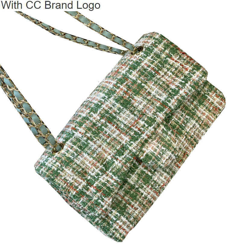 

CC Brand Shoulder Bags 20/25CM Womens Classic Tweed Quilted Bag Vintage Gold Metal Hardware Leather Chain Crossbody Coins Purse Designer Luxuries Multi Pochette, Box