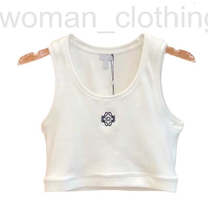 

Women' T-Shirt Designer 2022 spring and summer new style sports embroidery knitting small suspender vest women' slimming bottom shirt trend NE7O, White5