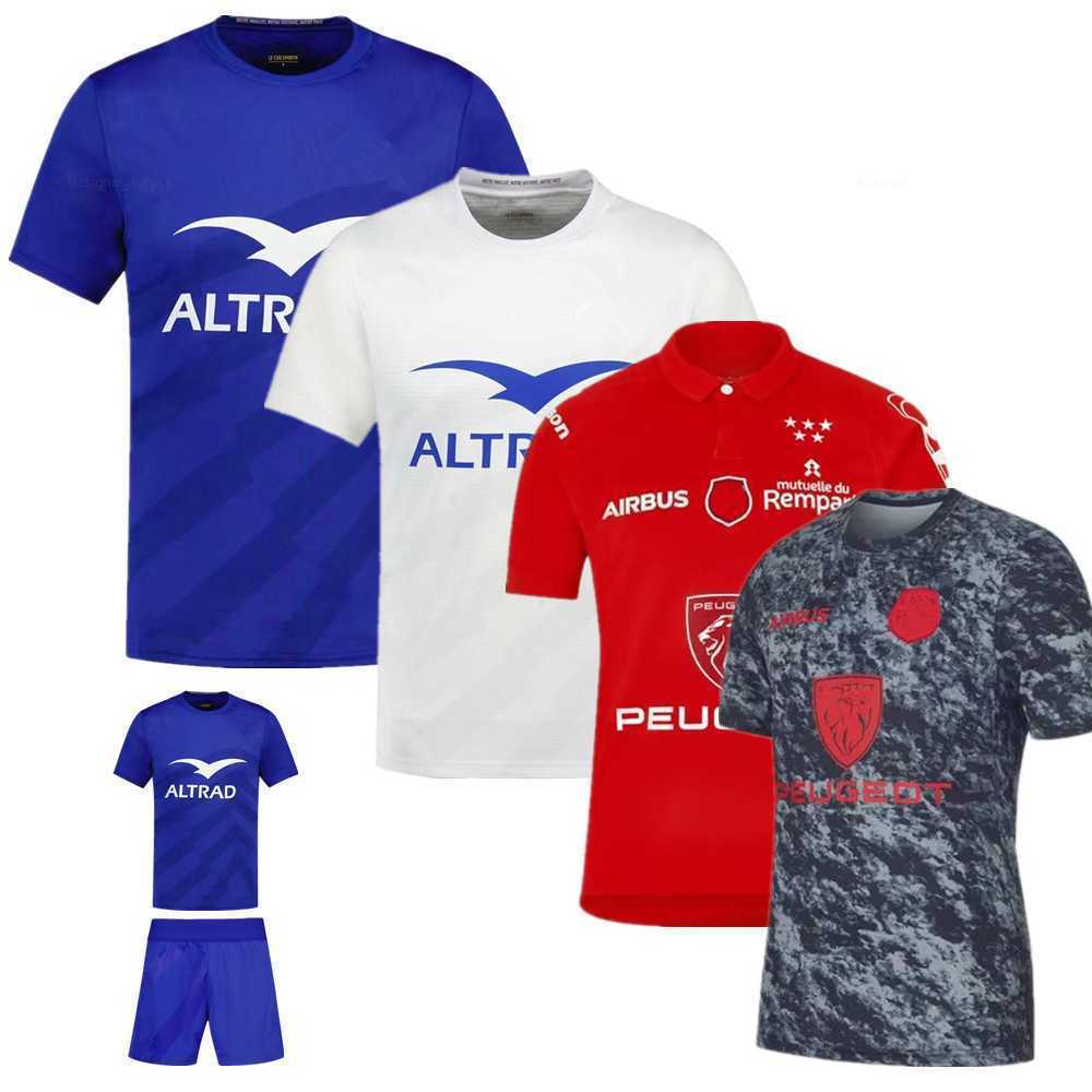 

New 2023 France kids RUGBY JERSEY home away t-shirt youth jerseys Children's suit Toulouse rugby shirt Custom name and number, Adult 2023 away
