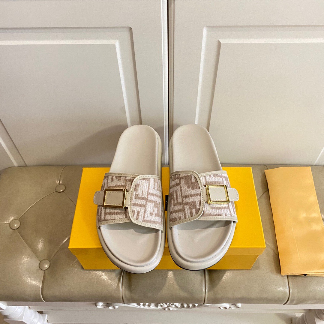 

Double-strap flat slippers with letter pattern jacquard fabric size 35-45, 11