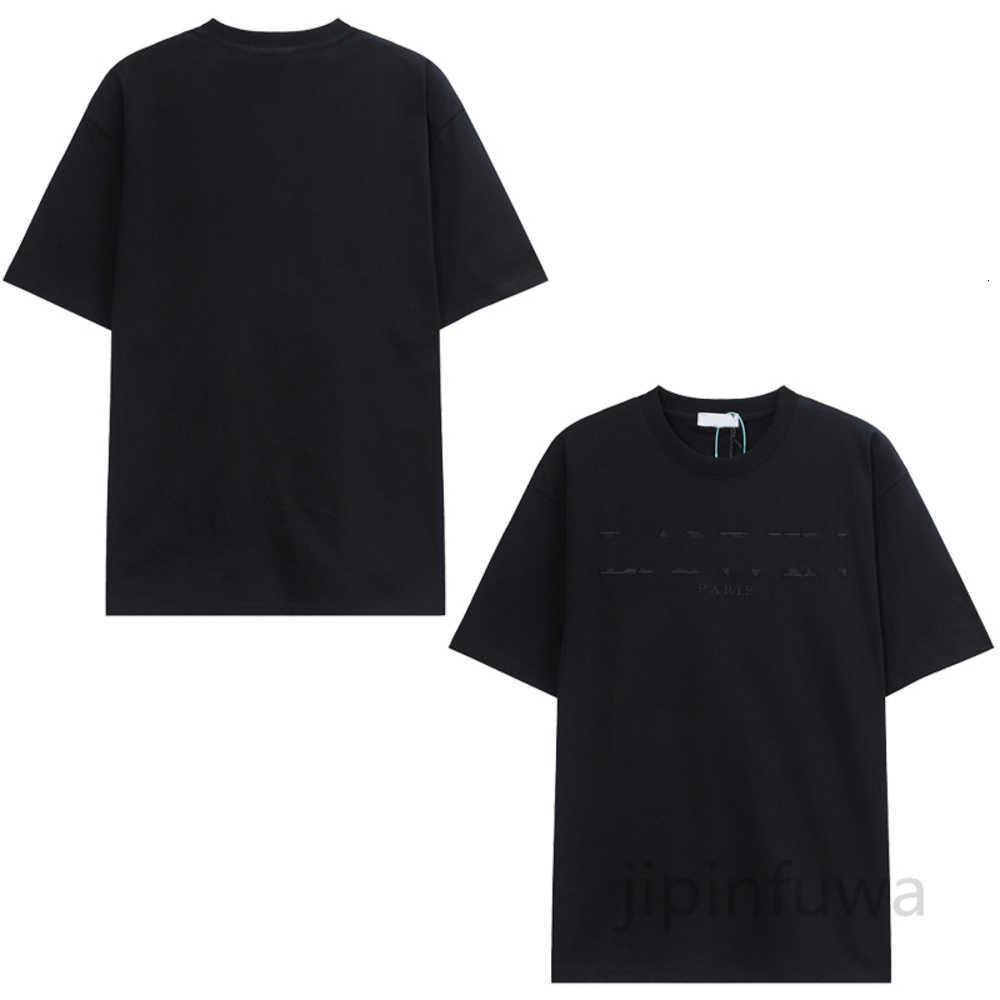 

2023 Lanvins T-shirts Mens Women Designers Short Sleeves Fashion Summer Spring Casual Cotton Tees Italy Style Tops Black White Green S3ri