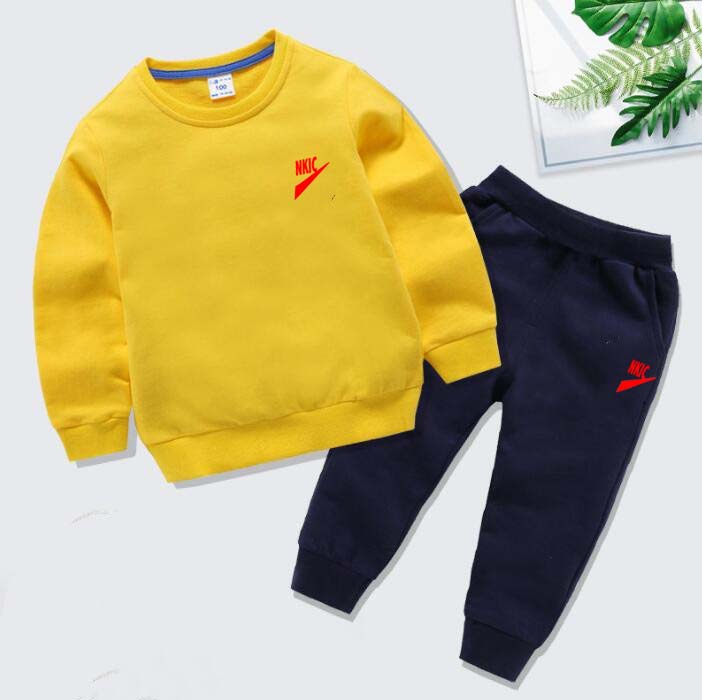 Ensemble de vêtements pour enfants de 1 à 13 ans, 2 pièces, pull-over imprimé de marque, sweat-shirt et pantalon à manches longues, tenues d'auto