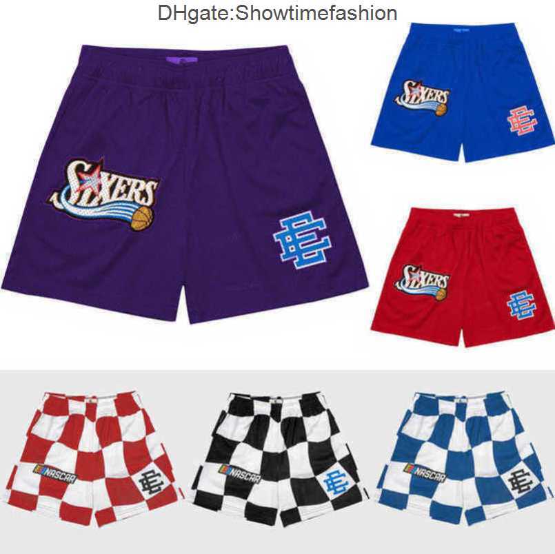 

Men's Ee Luxury Fashion Shorts Basic Eric Emanuel Brand New York City Skyline Men Women Leisure Fitness Muscle Sports Pants Mesh Short Loose