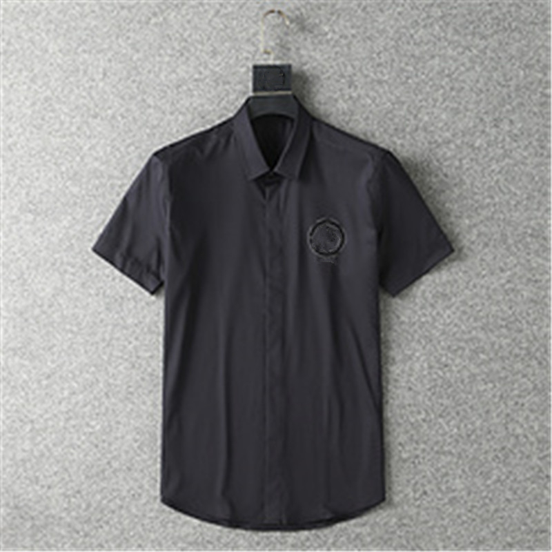 

Men's Casual Shirts luxury Business Fashion Men Shirts summer Short sleeve classic Striped coat Polos advanced popular clothes top