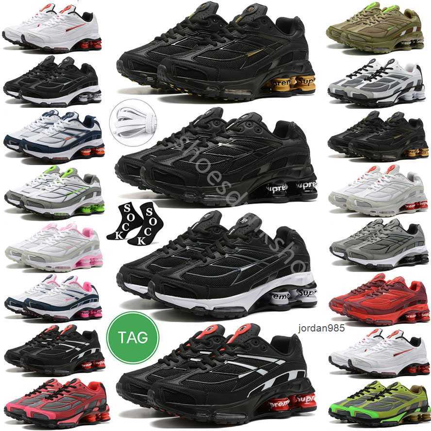 

black white shox tl r4 ride 2 shoes Designer men women max shoxs des chaussures medium olive cool grey red pink speed red metallic blue OG designer Shoes, Color#7