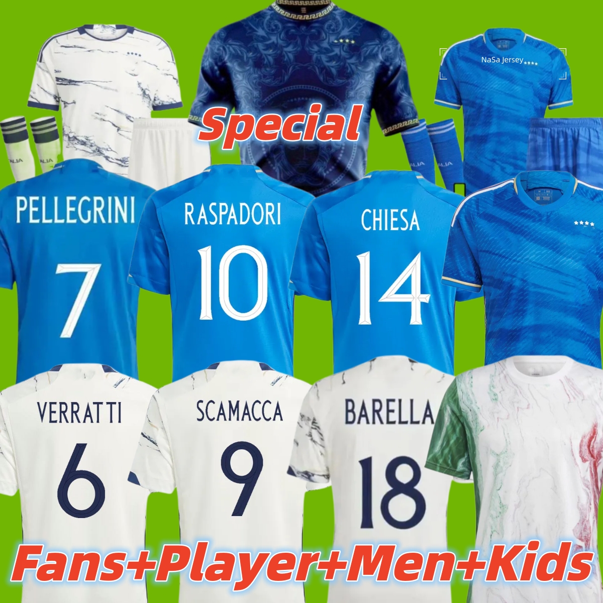

CHIELLINI Player FANS soccer Jerseys 2022 BONUCCI Italia JORGINHO INSIGNE VERRATTI men kids FOOTBALL SHIRTS CHIESA BARELLA SPINAZZOLA finals Donnarumma 2023 2024, 22 23 home adult