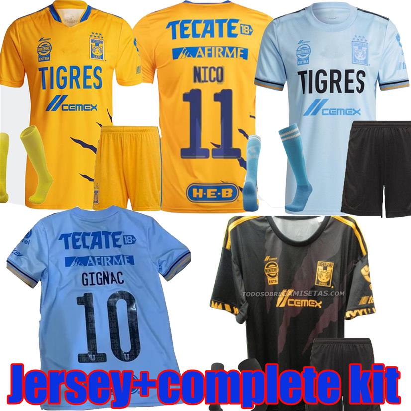 

Liga mx 2021 2022 Tigres de la UANL Mens Soccer Jerseys GIGNAC PIZARRO QUINONES Home Away 3rd Football Shirts youth F THAUVIN RODR214W