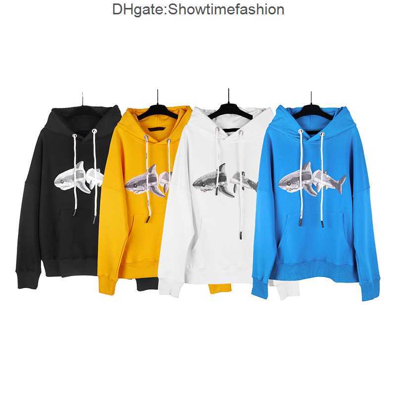

Mens Palms Designer Hoodie Flocked towel embroidered shark Hoody Hoodies Men angles women sweaters hooded Sweatshirts ALPN, Yellow