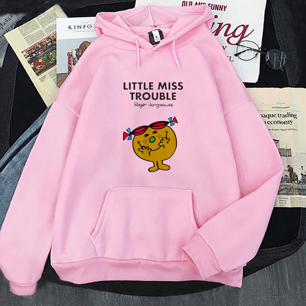 

Womens Hoodies Sweatshirts Little Miss Trouble Hoodie Kawaii Sunshine Graphic WomenMen Autumn Casual Tops Male Pullovers Girls Cartoon Clothes 230227, Khaki