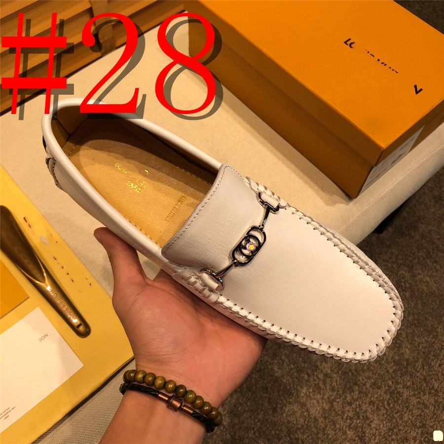 

Lo1/30Model Genuine Leather Luxury Men Shoes Casual Comfortable Men's Driving Shoes Soft Moccasins Breathable Slip-on Mens Loafers Plus Size 38-476, #26