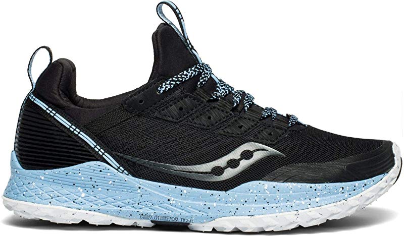 

Saucony Womens Mad River TR Trail Running Shoe Black 10 compass